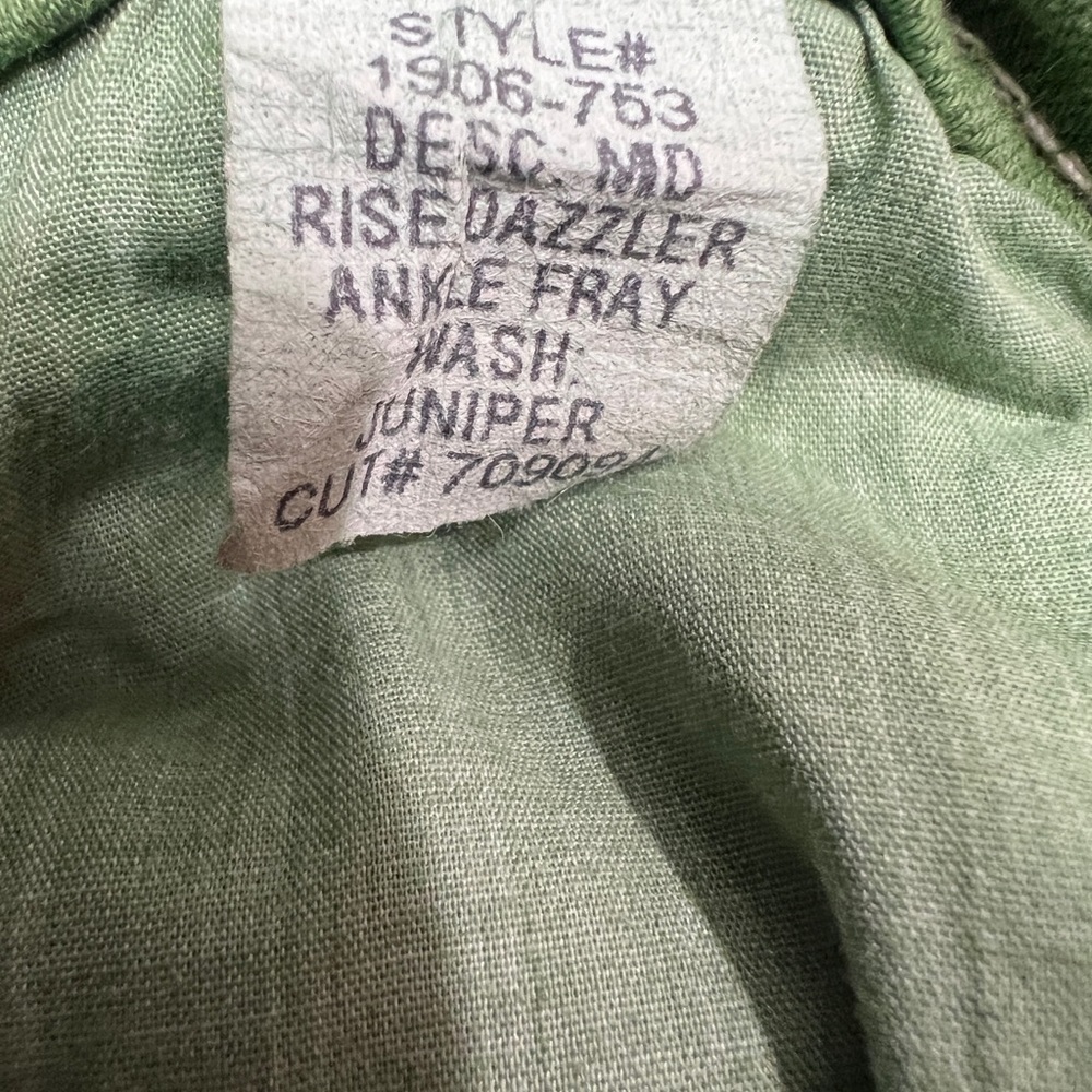Mother The Mid Rise Dazzler Ankle Fray Play Date in Juniper Size 29 - Picture 13 of 13
